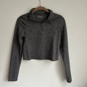 Gilly Hicks Charcoal Quarter-Zip Active Longsleeve